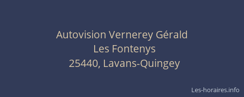 Autovision Vernerey Gérald