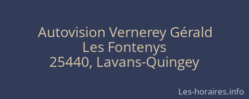 Autovision Vernerey Gérald