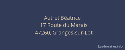 Autret B&eacute;atrice
