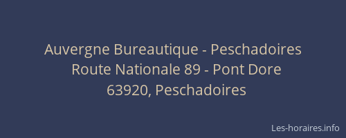 Auvergne Bureautique - Peschadoires