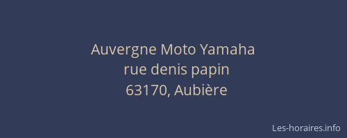 Auvergne Moto Yamaha