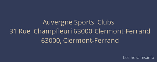 Auvergne Sports  Clubs