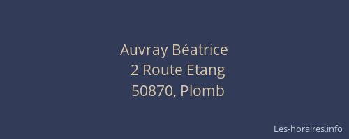 Auvray B&eacute;atrice
