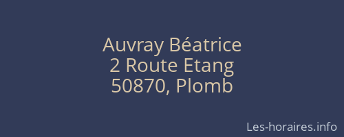 Auvray Béatrice