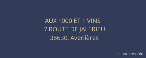 AUX 1000 ET 1 VINS