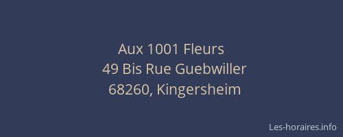 Aux 1001 Fleurs