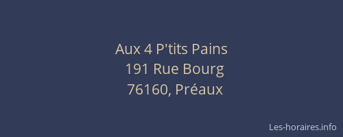 Aux 4 P'tits Pains