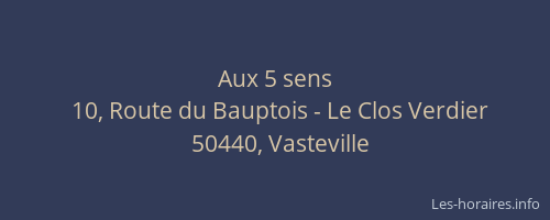 Aux 5 sens