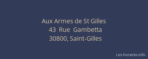 Aux Armes de St Gilles