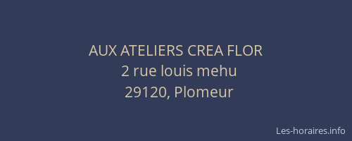 AUX ATELIERS CREA FLOR