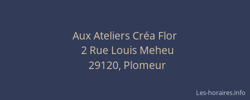 Aux Ateliers Créa Flor