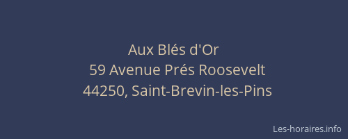 Aux Blés d'Or