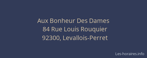 Aux Bonheur Des Dames