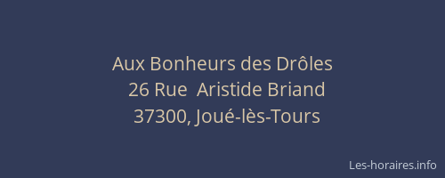 Aux Bonheurs des Dr&ocirc;les