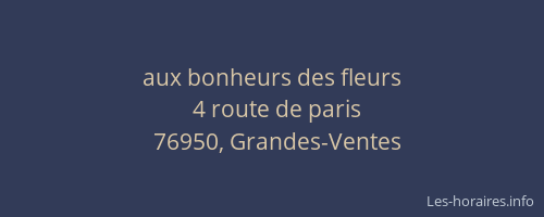 aux bonheurs des fleurs
