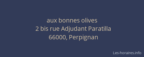 aux bonnes olives