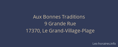 Aux Bonnes Traditions