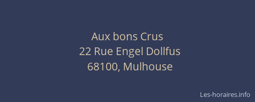 Aux bons Crus