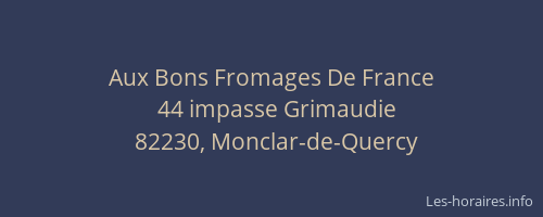 Aux Bons Fromages De France