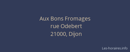 Aux Bons Fromages