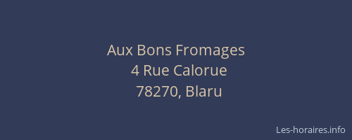 Aux Bons Fromages