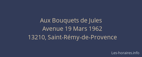 Aux Bouquets de Jules