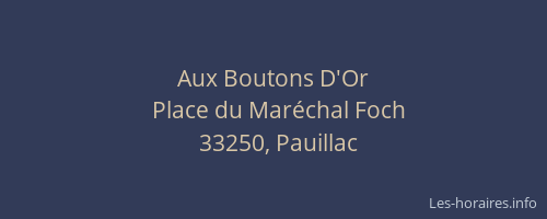 Aux Boutons D'Or