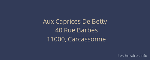 Aux Caprices De Betty
