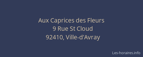 Aux Caprices des Fleurs