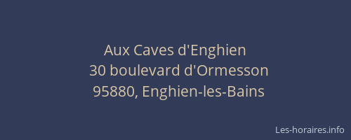 Aux Caves d'Enghien