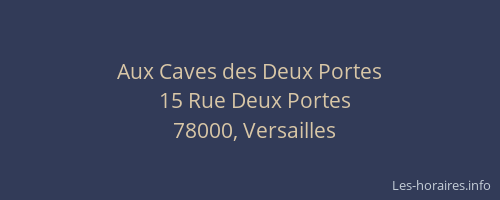 Aux Caves des Deux Portes