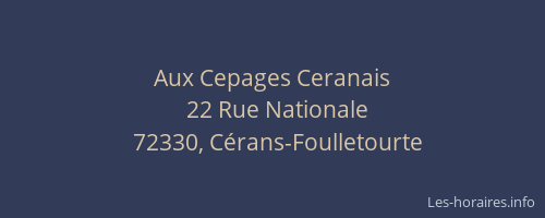 Aux Cepages Ceranais
