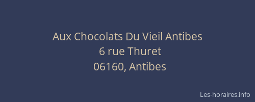 Aux Chocolats Du Vieil Antibes