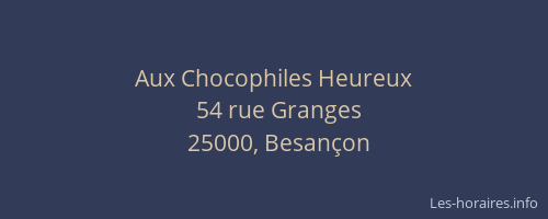 Aux Chocophiles Heureux