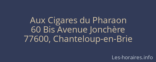 Aux Cigares du Pharaon