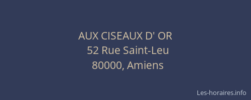 AUX CISEAUX D' OR