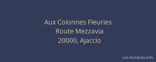 Aux Colonnes Fleuries