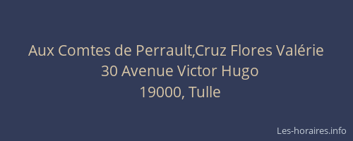Aux Comtes de Perrault,Cruz Flores Valérie