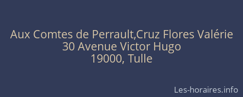 Aux Comtes de Perrault,Cruz Flores Valérie