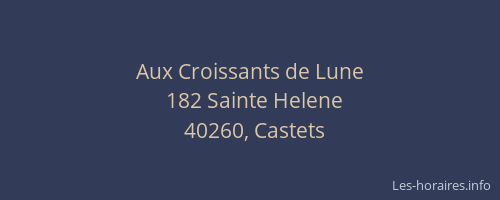 Aux Croissants de Lune