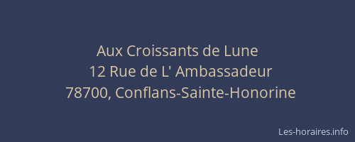 Aux Croissants de Lune