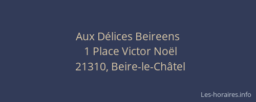 Aux D&eacute;lices Beireens