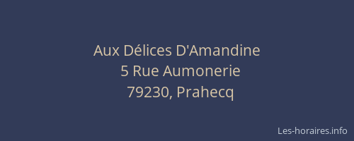 Aux D&eacute;lices D'Amandine