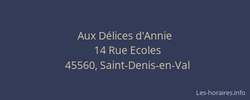 Aux D&eacute;lices d'Annie