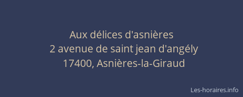 Aux d&eacute;lices d'asni&egrave;res