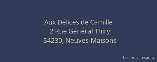 Aux D&eacute;lices de Camille