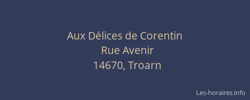 Aux D&eacute;lices de Corentin
