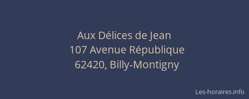 Aux D&eacute;lices de Jean