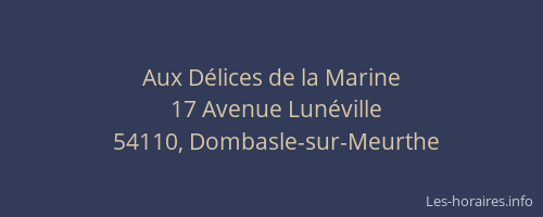 Aux D&eacute;lices de la Marine