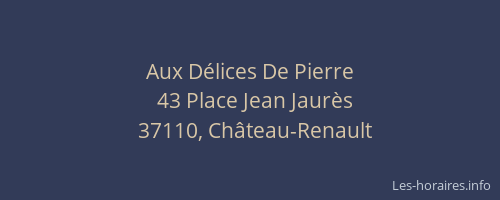 Aux D&eacute;lices De Pierre